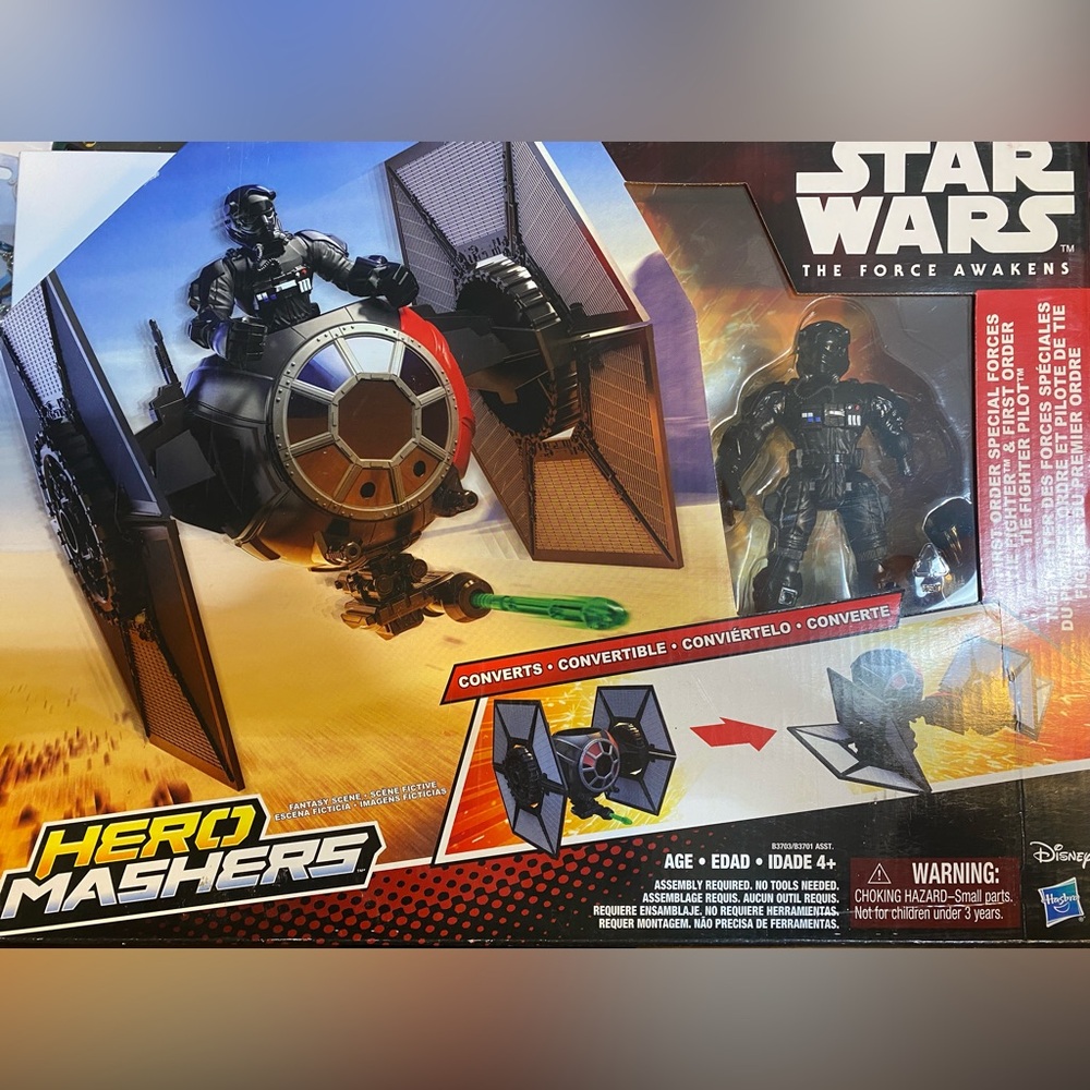 Star Wars Hero Mashers First Order Special Forces Tie Fighter & Pilot